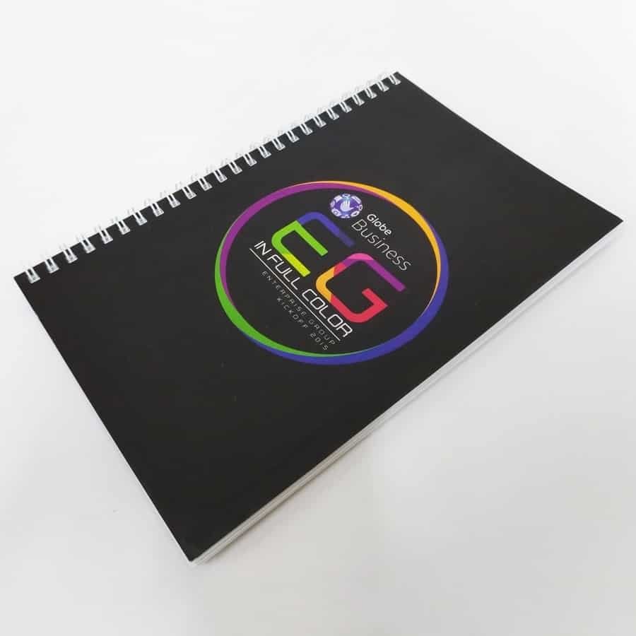 Globe Business branded notebook printed and bound by GLL Printing House
