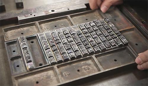 Letterpress printing producing deep-impression invitations at GLL Printing House